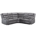 Electric multifunctional leather & fabric sofa - large apartment corner sectional - modern minimalist design - direct sales recliner - smart functionality