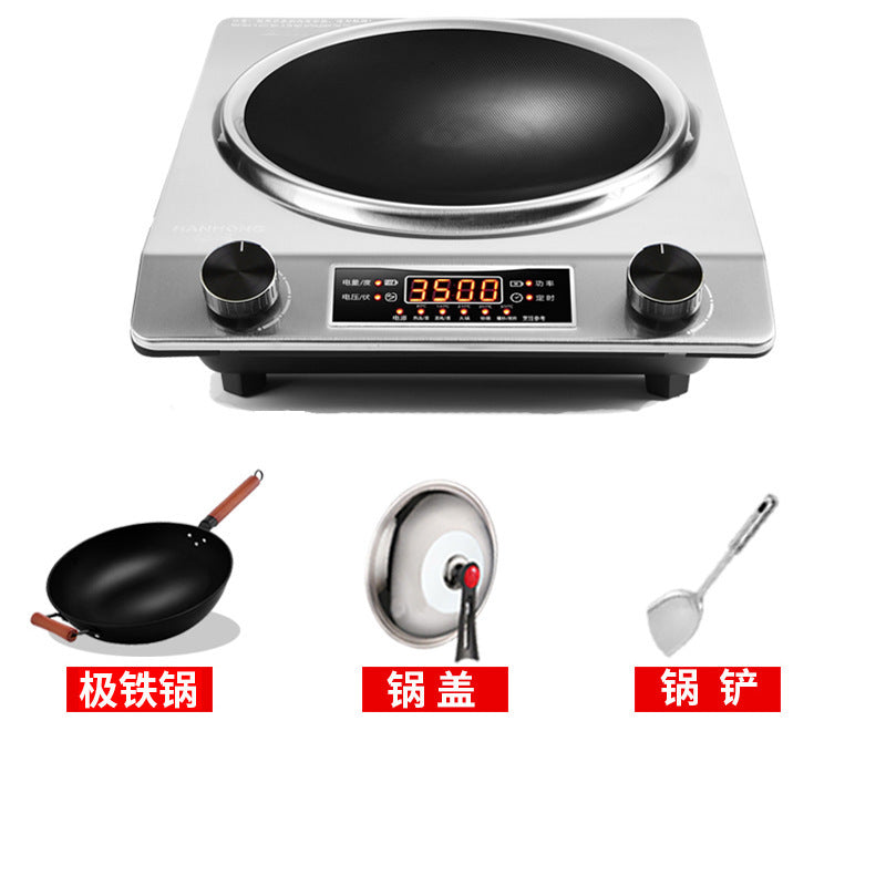 Factory direct concave induction cooker 3500w commercial high-power hot pot stir-fry battery oven home induction cooker