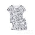 Cartoon european and american cross-border exclusive children's home clothes pajamas suit sketch comfortable breathable diy hand-painted graffiti