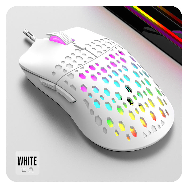 Raiku g701 gaming mouse - ergonomic design, cool led lighting, braided cable - wired mouse for cross-border e-commerce (amazon)