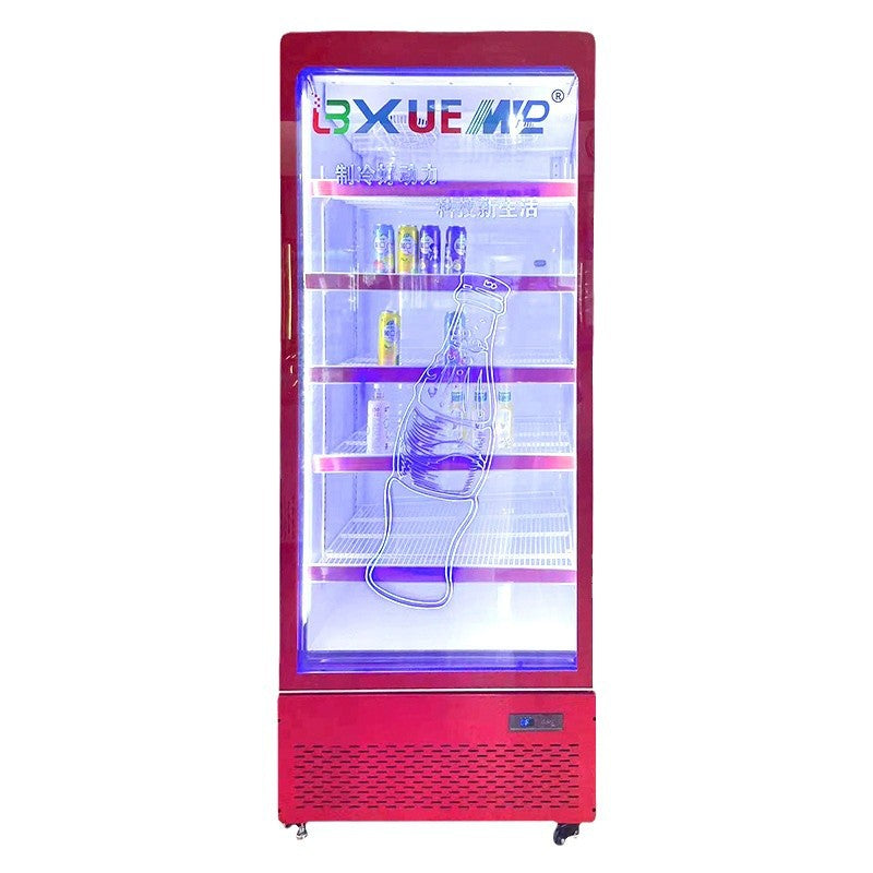 Large single door beer cabinet beverage cabinet bar refrigerated display cabinet commercial refrigerator supermarket fresh-keeping cabinet energy-saving commercial