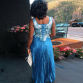 European and american cross-border women's fashion:  autumn new collection - elegant asymmetrical tie-up sleeveless top and pleated midi skirt set