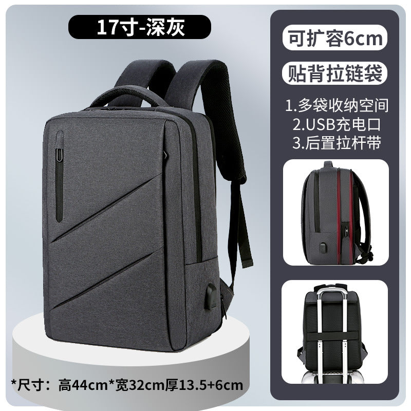 Renzhixing Multifunctional Computer Backpack USB Charging Can Increase Capacity Backpack Gift Luggage Printed Logo