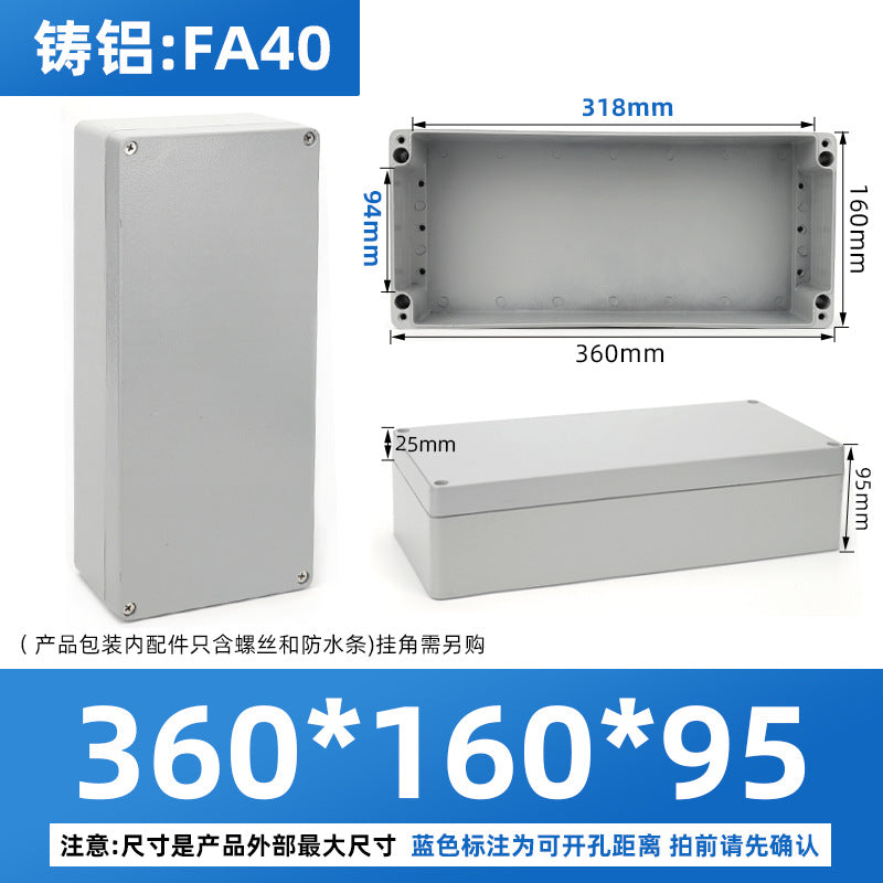 Cast aluminum waterproof box Outdoor waterproof aluminum box Metal box Outdoor terminal box Button box Sealed aluminum waterproof junction box