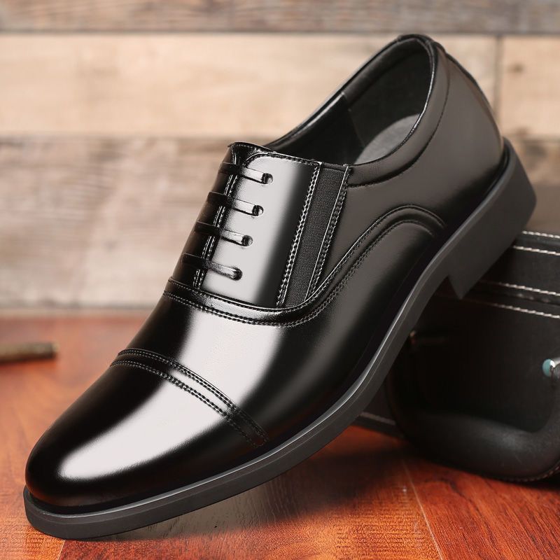 High-quality men's genuine leather dress shoes - premium grade, 100% cowhide leather. clearance sale! business casual, durable, and slip-resistant