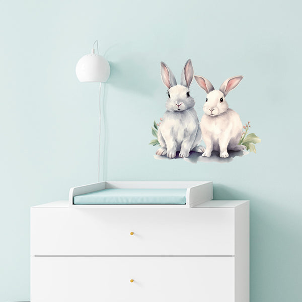 PH-QT1040 Cross-border cute rabbit wall sticker decoration bedroom bedside children's room living room wall self-adhesive sticker