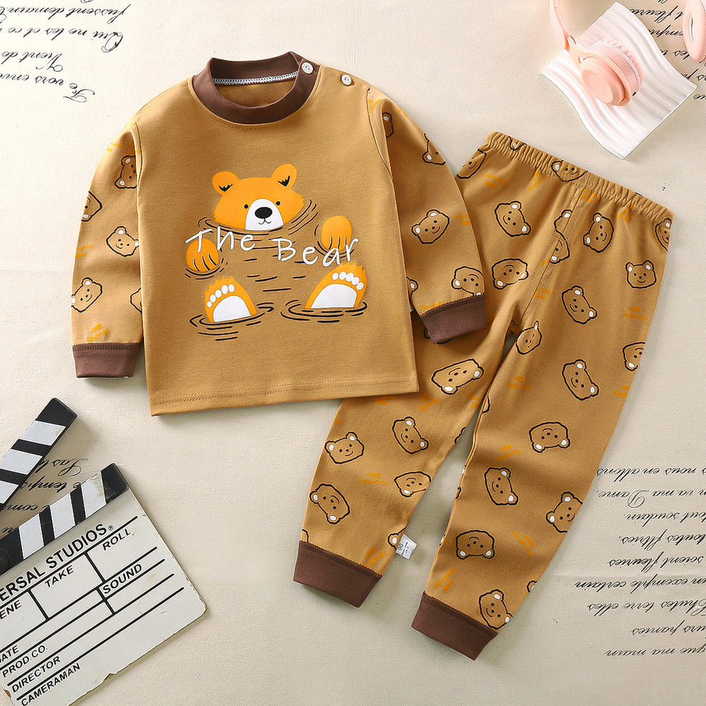 Kids' cotton pajama set - girls' & boys' thermal underwear - wholesale children's home wear