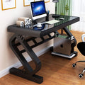 Computer desk desktop home bedroom student study desk simple tempered glass office writing desk economical