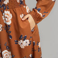 European and american cross-border e-commerce new print dress casual french style 110kg plus size women's high-quality dress