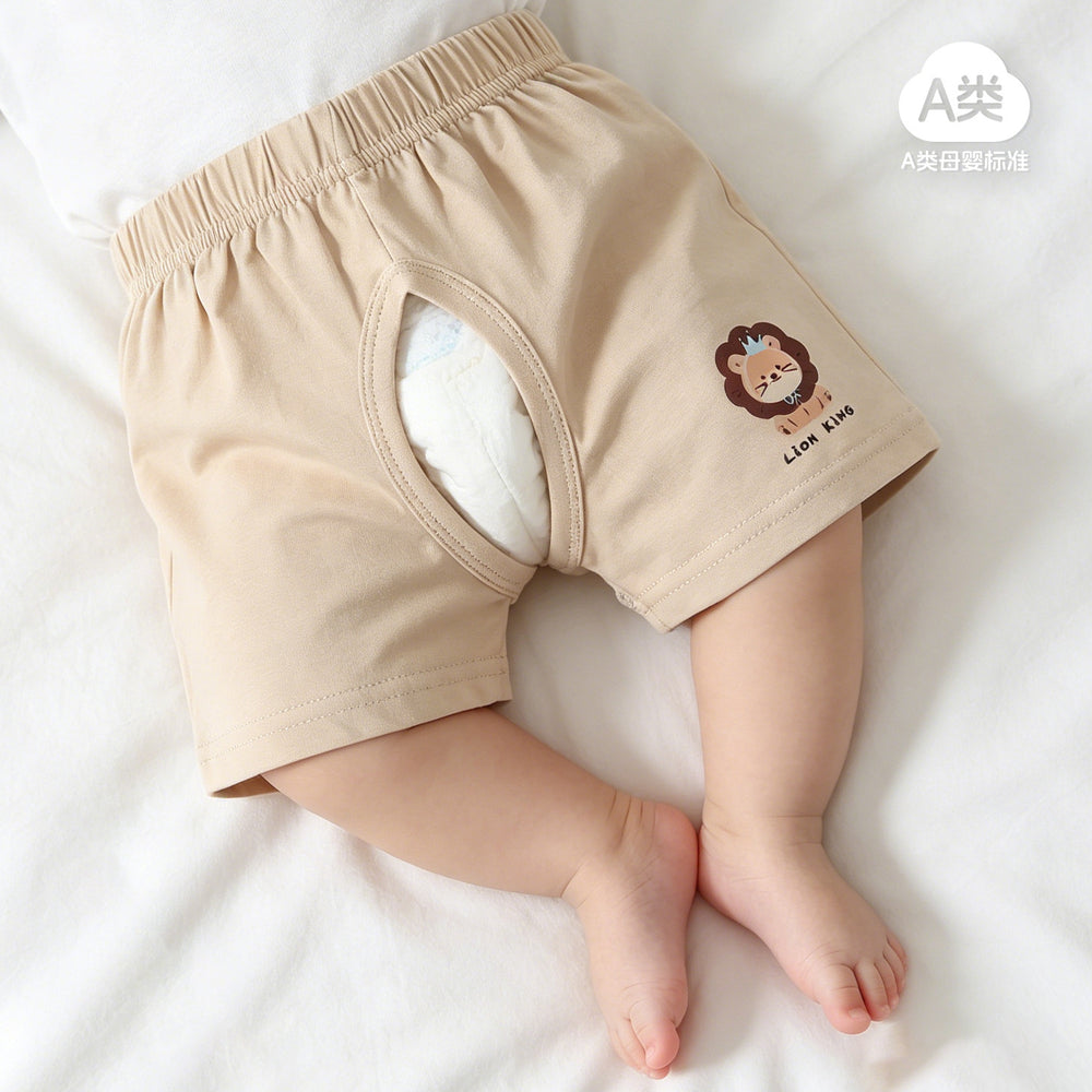 Baby shorts summer thin outwear male and female baby open crotch half length pants summer 1 to 2 years old infant crotch pants