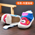 Baby walking shoes for girls, autumn/winter infant shoes, toddler shoes (0-1-2 years), soft sole fleece-lined cotton shoes, baby boy shoes