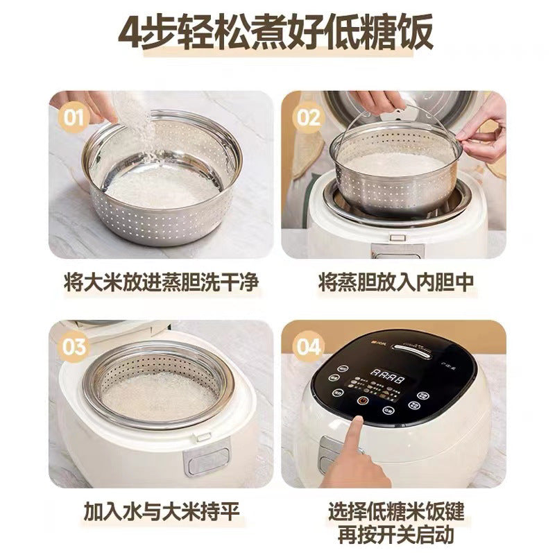 3 liters 304 stainless steel ball kettle bile rice cooker 4-5 people rice soup separation and sugar reduction smart appointment rice cooker wholesale