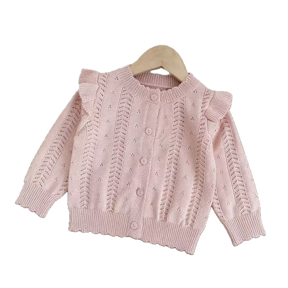 girls' air conditioning cardigan - summer lightweight knit outerwear for kids - baby shawl/sun protection top
