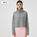 Summer short hidden hood windbreaker women's waterproof lightweight quick-dry breathable outdoor sports jacket d25006