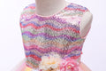 children's clothing: rainbow tulle cake skirt, kids' formal dress, princess dress, girls' dress, piano recital costume