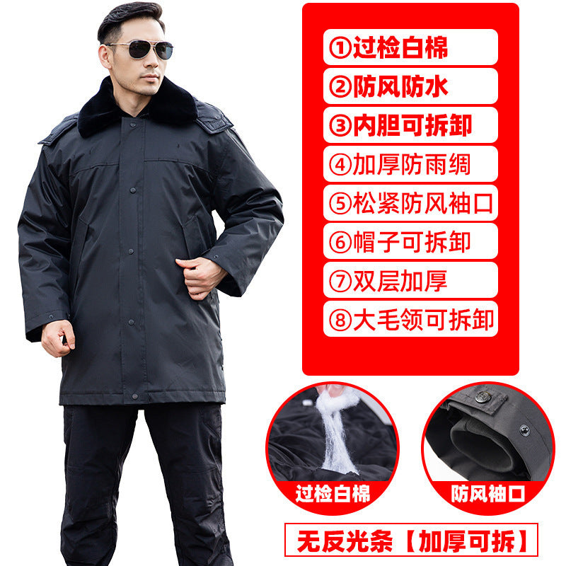 Work cold storage cold clothing Northeast cotton-padded jacket yellow-green coat long winter thickened new military coat men's cotton-padded coat