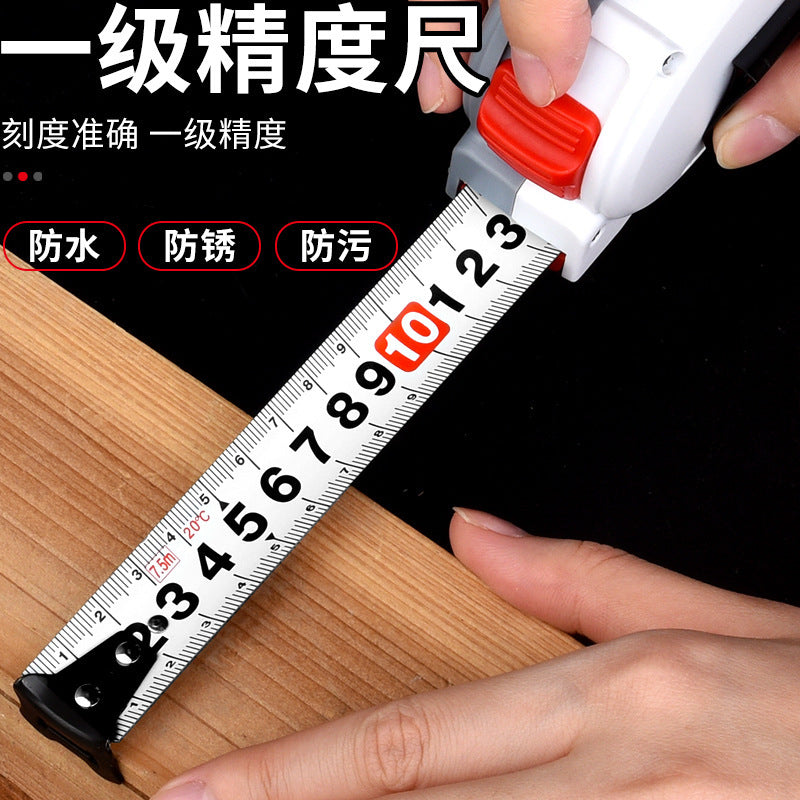 High-precision steel tape measure thickened color matching tape measure 3m / 5m / 7.5m / 10m anti-fall abrasion resistant anti-cut hand box ruler