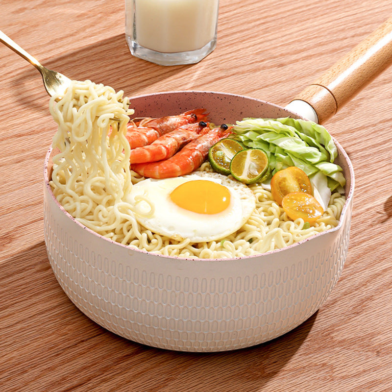 Medical stone milk pot suit non-stick pot soup pot for home baby food supplement pot neutral frying pan die-cast pot snow flat pot