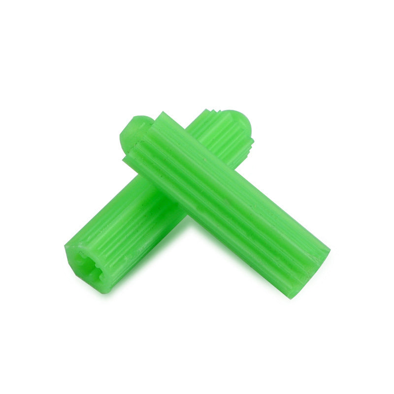 Green plastic expansion tube 6mm8cm expansion plug expansion plug m6m8 self-tapping nail screw tube expansion rubber plug screw rubber granules
