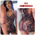 new sexy lingerie nightgown - lace mesh see-through babydoll with back tie straps (model b3064)