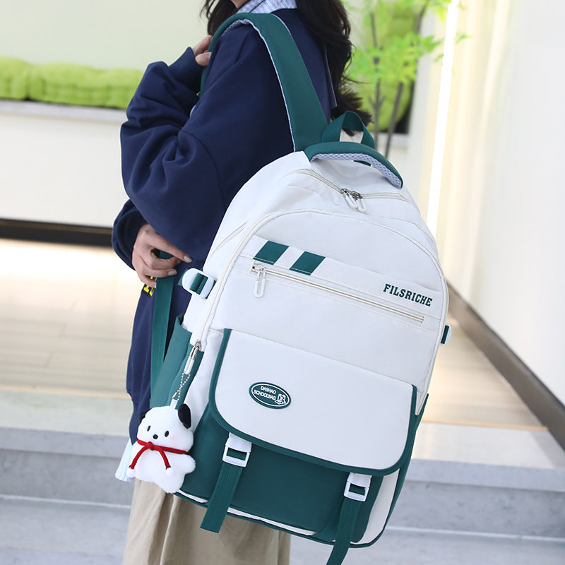 School bag for women's new models, high school students, high school students, large-capacity lightweight backpack, simple backpack for primary school students