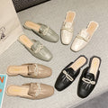 2025k-stylefashion half slippers for women summeroutwear baotoupopular lazy flatseasiest for match slip-on women's slippers summer