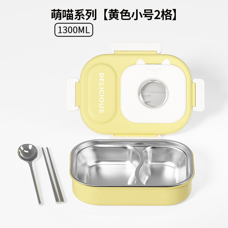 316 stainless steel thermal insulation lunch box is convenient for students to go to work Bento box Microwave oven canteen lunch box
