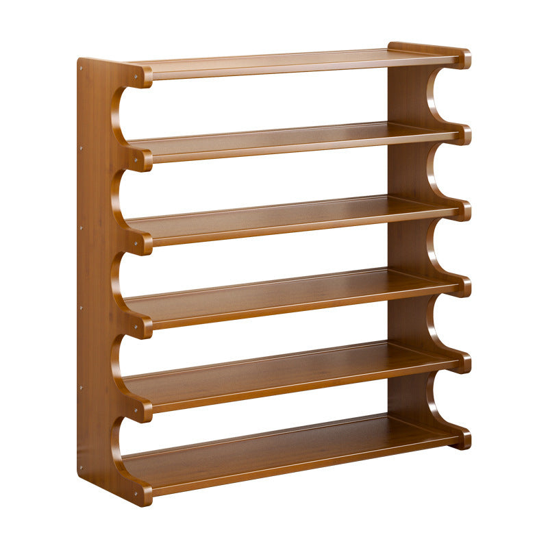 Simple shoe rack household wooden door multi-storey dormitory home storage shelf rental room Nanzhu shoe cabinet