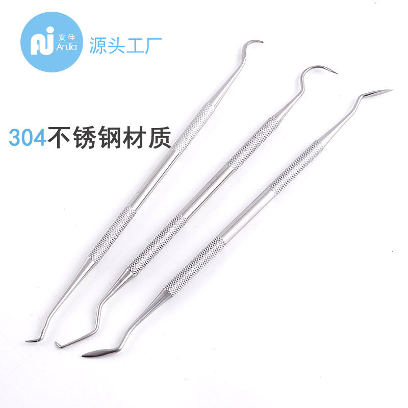 Stainless steel dentist tool set - 6-piece dental examination kit for teeth whitening, includes mouth mirror and probe - large inventory available