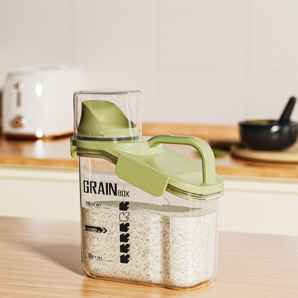 Grain tank Xiaomi bucket Flour storage tank Rice box Household insect-proof and moisture-proof sealed grain rice Cat food storage box