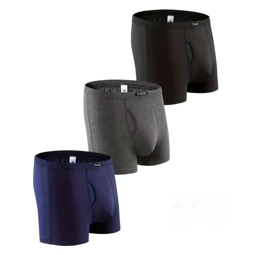 Men's large-size underwear, side-opening men's underwear, pure cotton boxer underwear,  special supply.