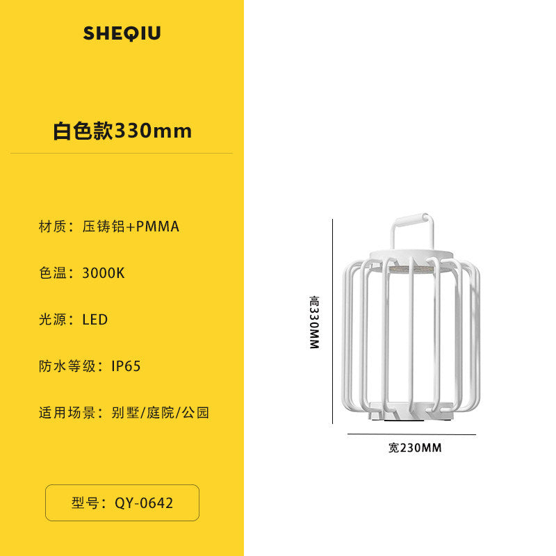 Outdoor waterproof modern solar garden lights artistic cage lights landscape lighting for gardens, villas, and portable use