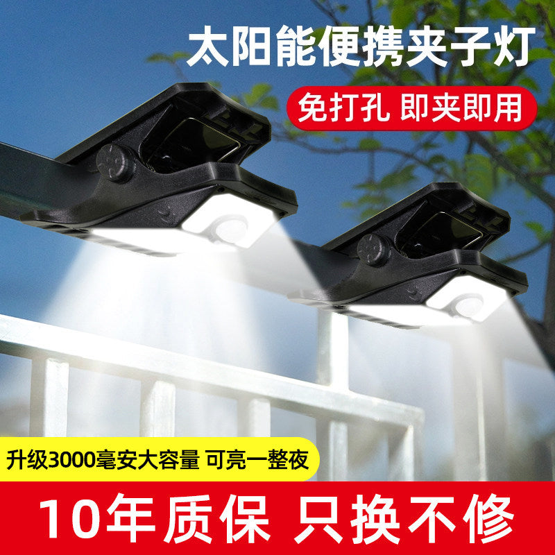 Clip-on solar lights for yard, outdoor, and home use - patio lights, sensor lights, waterproof spotlights for outdoor balconies