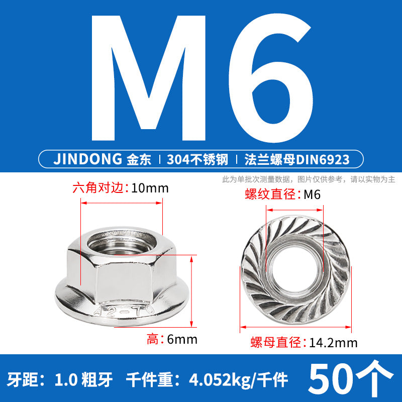 304 Stainless Steel T-Screw T-Slot Bolt Flange Nut M5M6M8M10 Thread Die