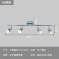 Modern minimalist chrome surface-mounted track lighting fixture for living room, bedroom, hallway, iron ceiling, shop, commercial background wall