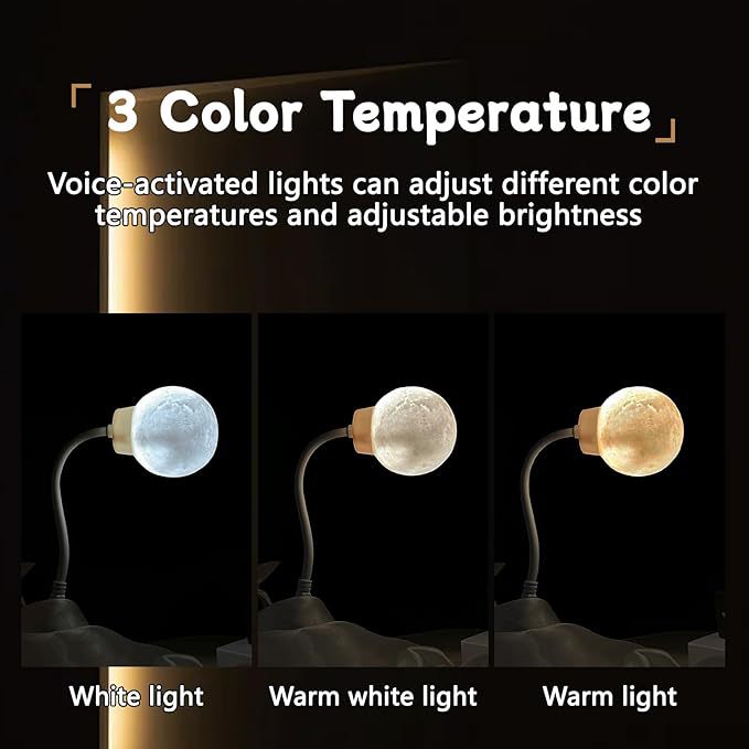 Moonnightlight moon lamp led voice control night light lighting usb atmosphere light three-color light