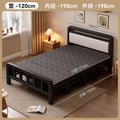 Four-fold foldable bed single bedfor homesimple office lunch break double rental house adult iron bed