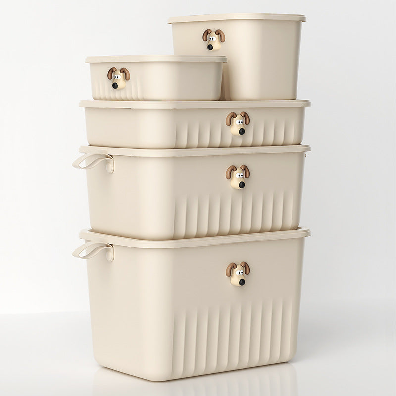 Miscellaneous storage box dormitory desktop storage box toy cream style cosmetics storage box snack plastic storage box