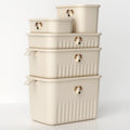 Miscellaneous storage box dormitory desktop storage box toy cream style cosmetics storage box snack plastic storage box