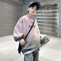 Boys' fall fashion streetwear sweatshirt - new  autumn collection - big kids' long-sleeve top - korean style, cool & trendy