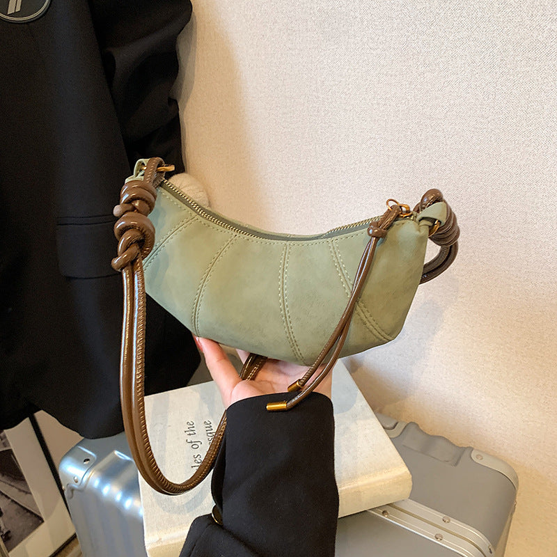 Retro casual dumpling bag women 2025 new autumn trend versatile shoulder bag niche fashion versatile messenger bag