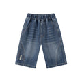 Boys' denim shorts - new  summer collection - kids' & big kids' mid-length shorts - stylish, versatile, casual, and trendy