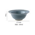 Vintage japanese-style handmade rustic pottery ribbed straw hat bowl ceramic dinnerware pasta plate creative salad plate home soup bowl