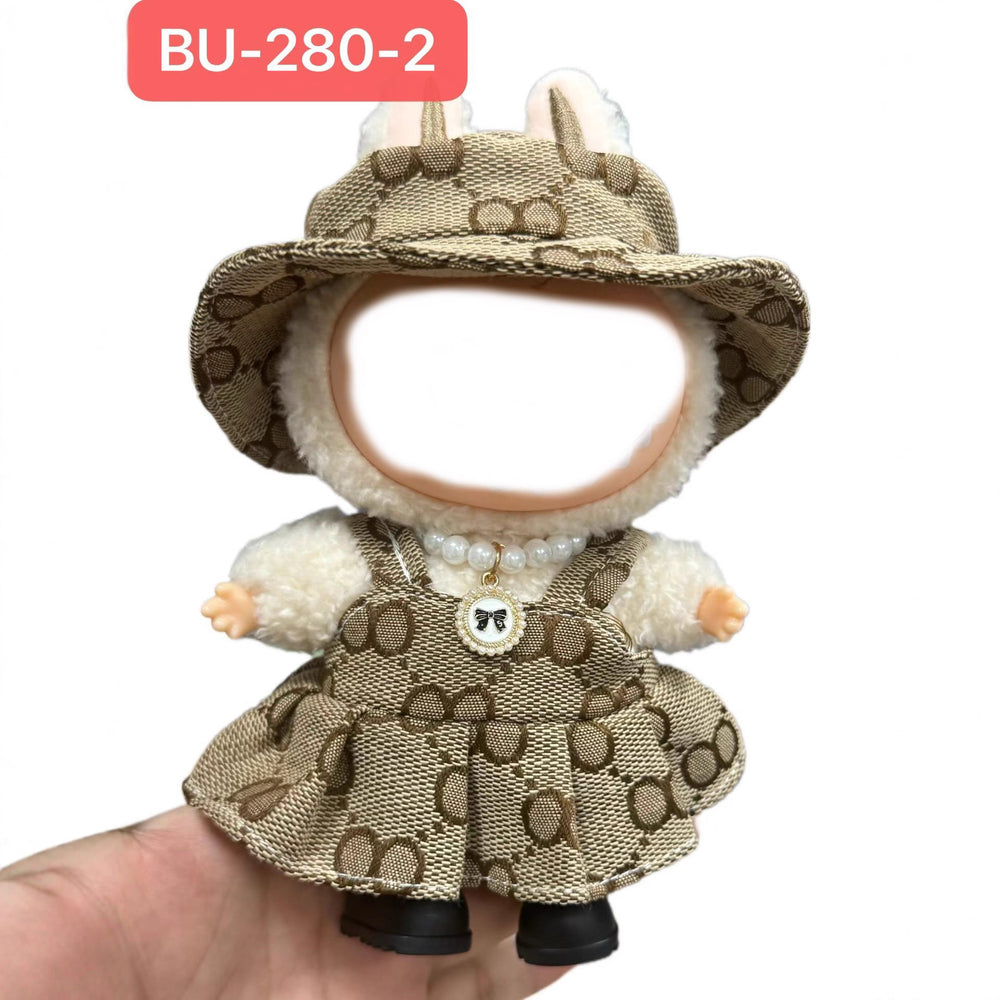 Labubu doll clothes labubu 17cm doll cute dress up one, two, three instead of suitstuffed toys
