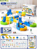 [2 electric high-speed trains with additional lights] exquisite gift box with various diy tracks [226pcs]
