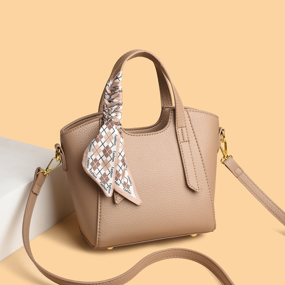 2026 spring new women's silk scarf bag - versatile fashion shoulder & crossbody bag - minimalist solid color work & commute tote bag
