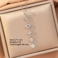 [titanium steel] cross-border popular copper micro-embedded tassel necklace for women 18k gold high-end accessible luxury fashion clavicle chain jewelry