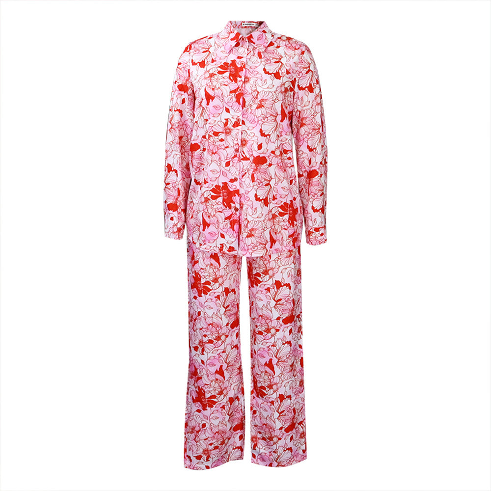 D266   new african plus size casual fashion loose print european and american two-piece cross-border outfit set