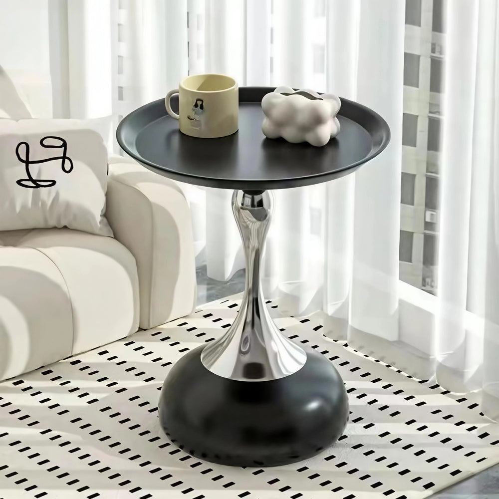 New arrivalclassy sofa side tableaccessible luxuryclassy iron small round table bedroom bedside table for homemovable coffee table