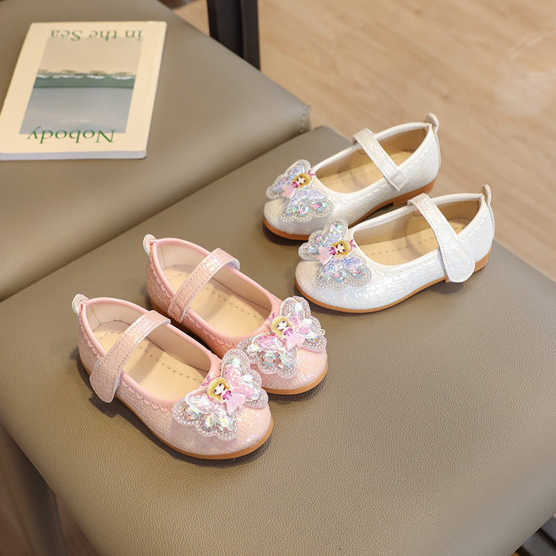 Girls' princess shoes - new spring  collection: kids' leather shoes, baby girl crystal shoes, spring/autumn single shoes